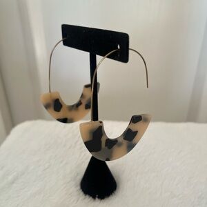 Leopard Print Hoop Earrings